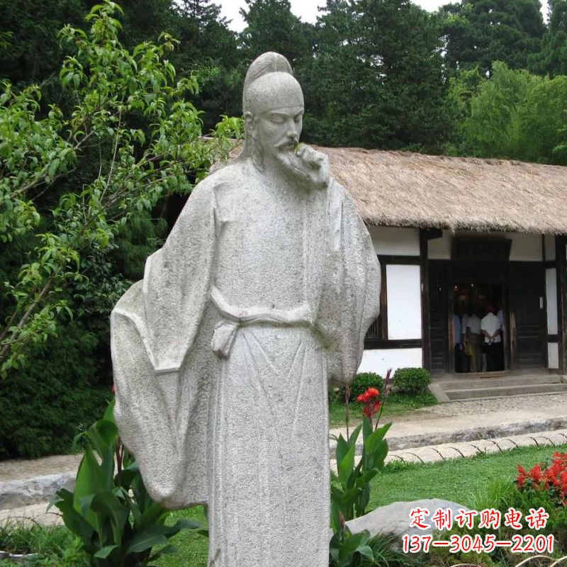 莆田白居易石雕塑像传承中国古代文化精髓