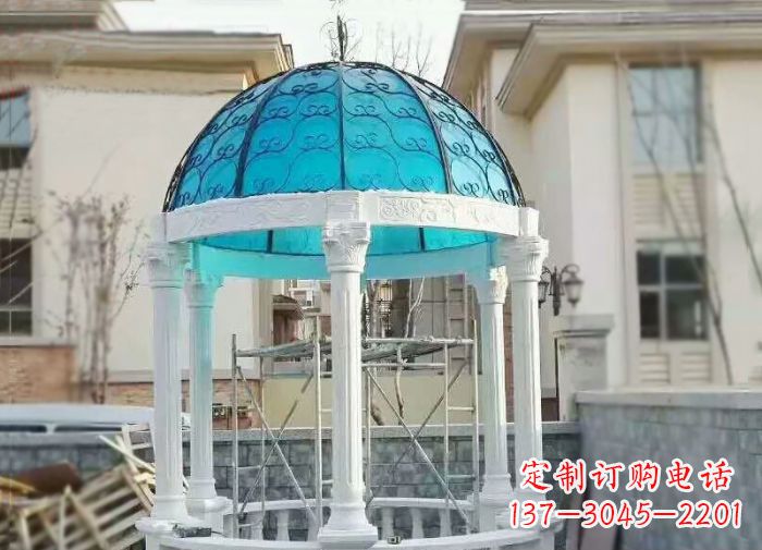 莆田别墅汉白玉欧式石雕凉亭