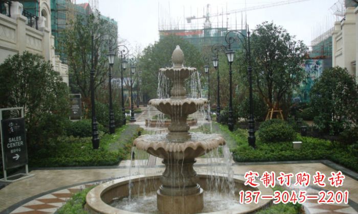 莆田别墅景观大型喷泉石雕 (2)