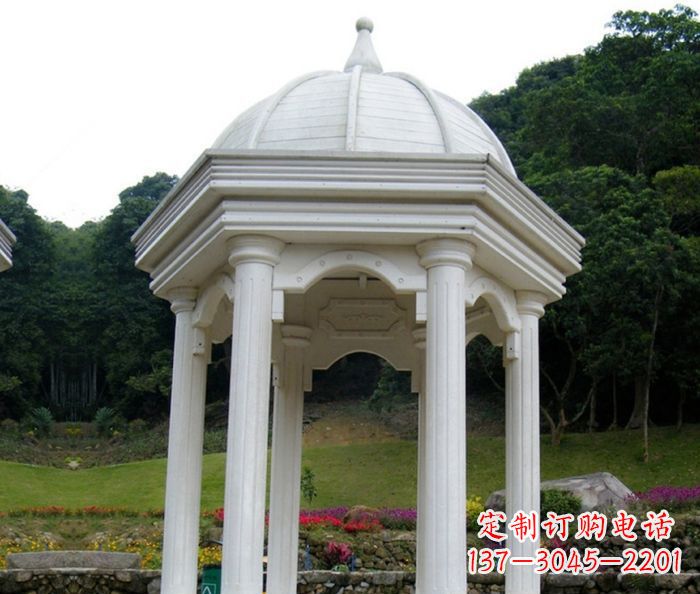 莆田别墅景观欧式石雕凉亭 (2)