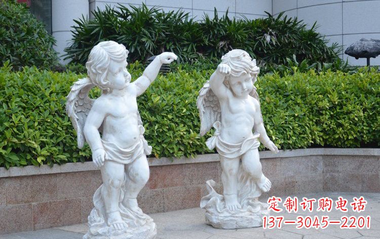 莆田玻璃钢小天使雕塑 西方人物雕塑