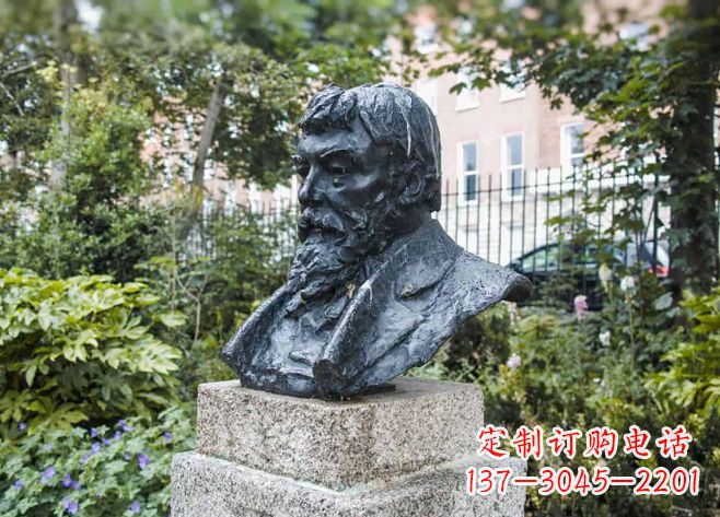 莆田伯特兰·罗素铜雕胸像-世界名人英国著名哲学家雕塑