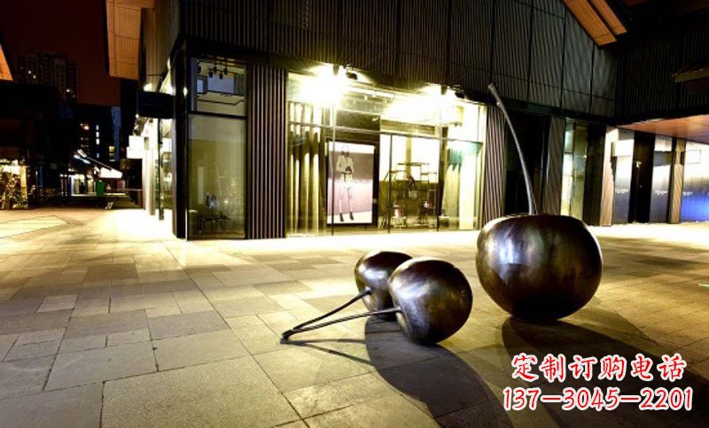 莆田不锈钢步行街樱桃雕塑