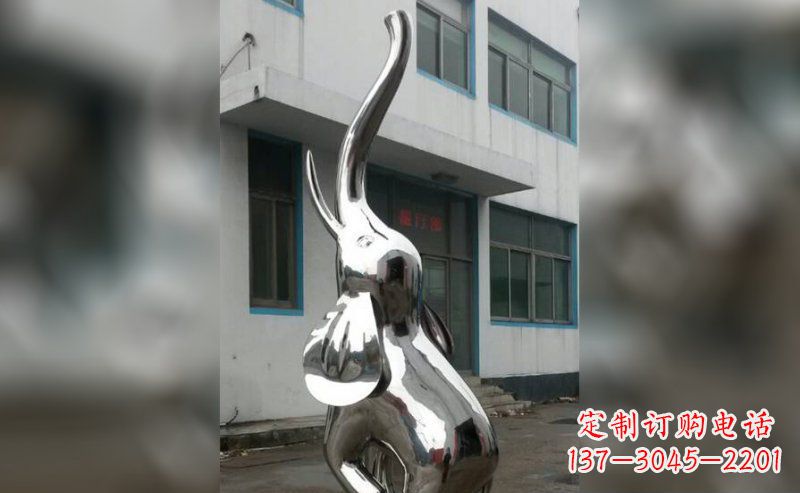莆田不锈钢抽象大象雕塑