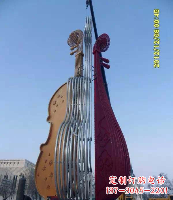 莆田不锈钢抽象琵琶雕塑