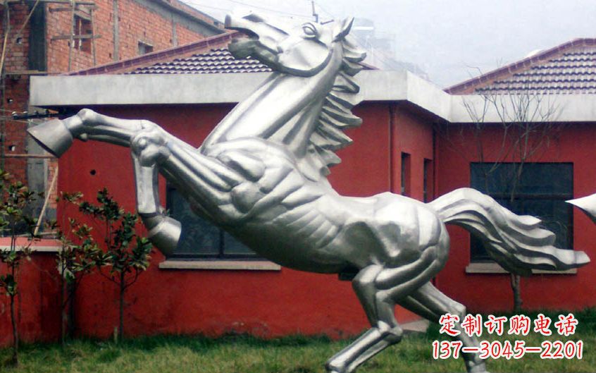 莆田不锈钢动物奔马雕塑