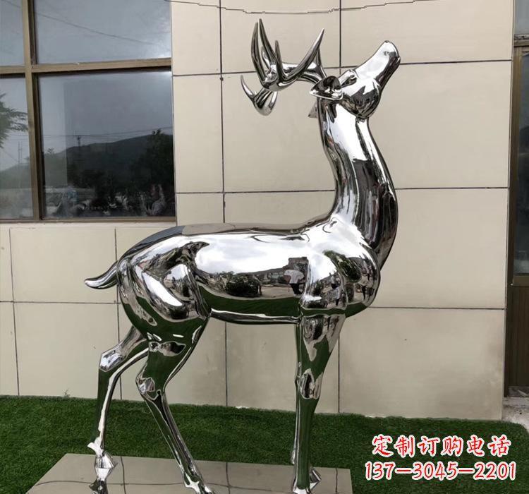 莆田不锈钢动物梅花鹿雕塑