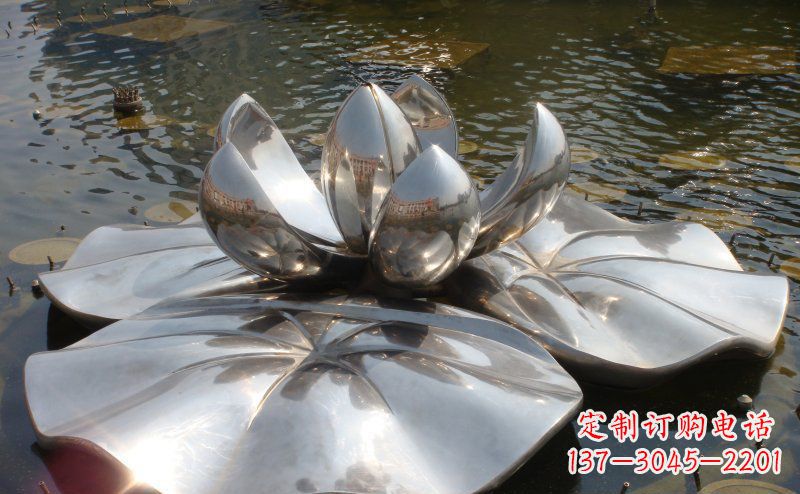 莆田不锈钢锻造莲花雕塑 (2)