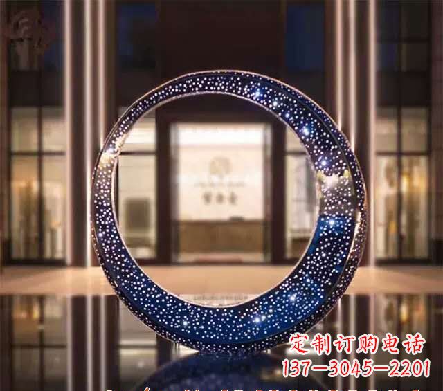 莆田不锈钢发光月亮雕塑