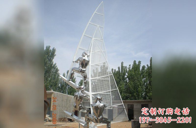 莆田不锈钢帆船雕塑精美的艺术品