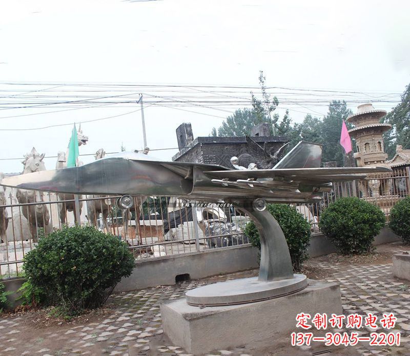 莆田不锈钢飞机景观雕塑