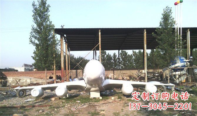 莆田不锈钢飞机雕塑2