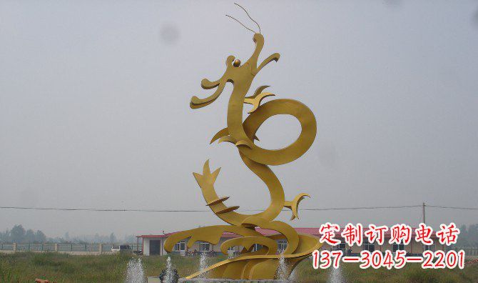 莆田不锈钢飞龙雕塑