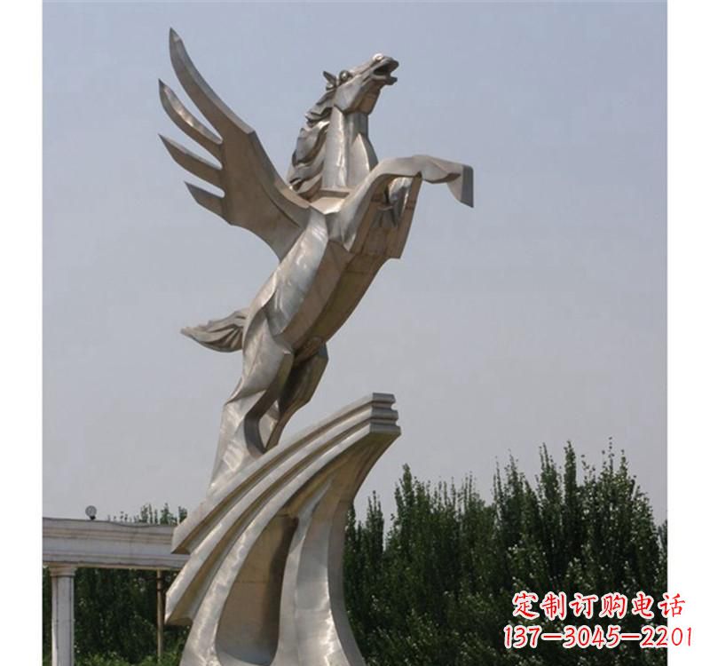 莆田不锈钢飞马雕塑