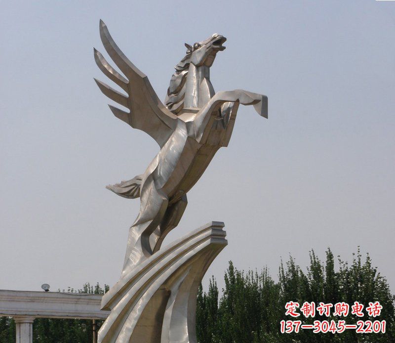 莆田不锈钢飞马公园雕塑
