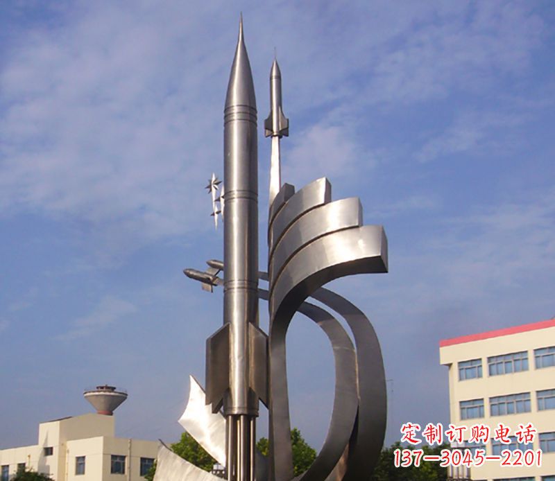莆田不锈钢火箭飞升广场景观雕塑