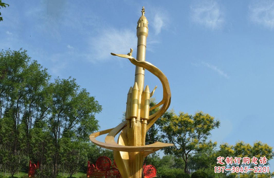 莆田不锈钢火箭广场景观雕塑