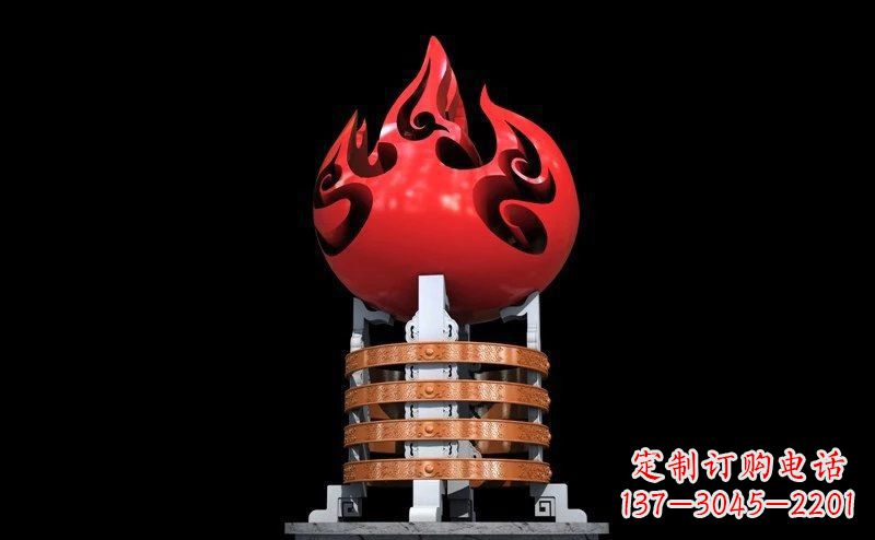 莆田不锈钢火炬雕塑传承奋进精神