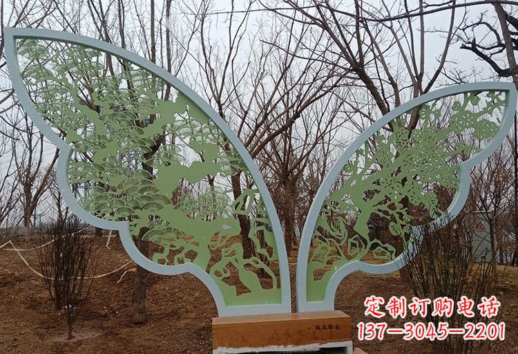 莆田不锈钢剪纸蝴蝶翅膀雕塑