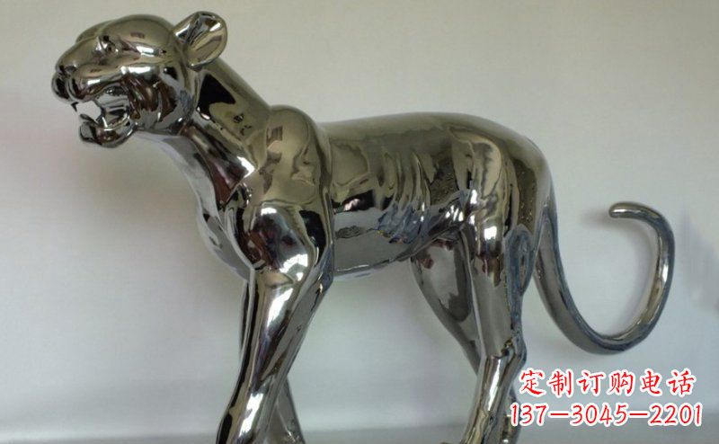 莆田不锈钢金钱豹雕塑