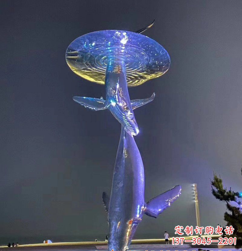 莆田不锈钢鲸鱼雕塑222