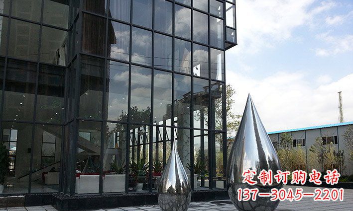 莆田不锈钢水滴雕塑——抽象景观艺术