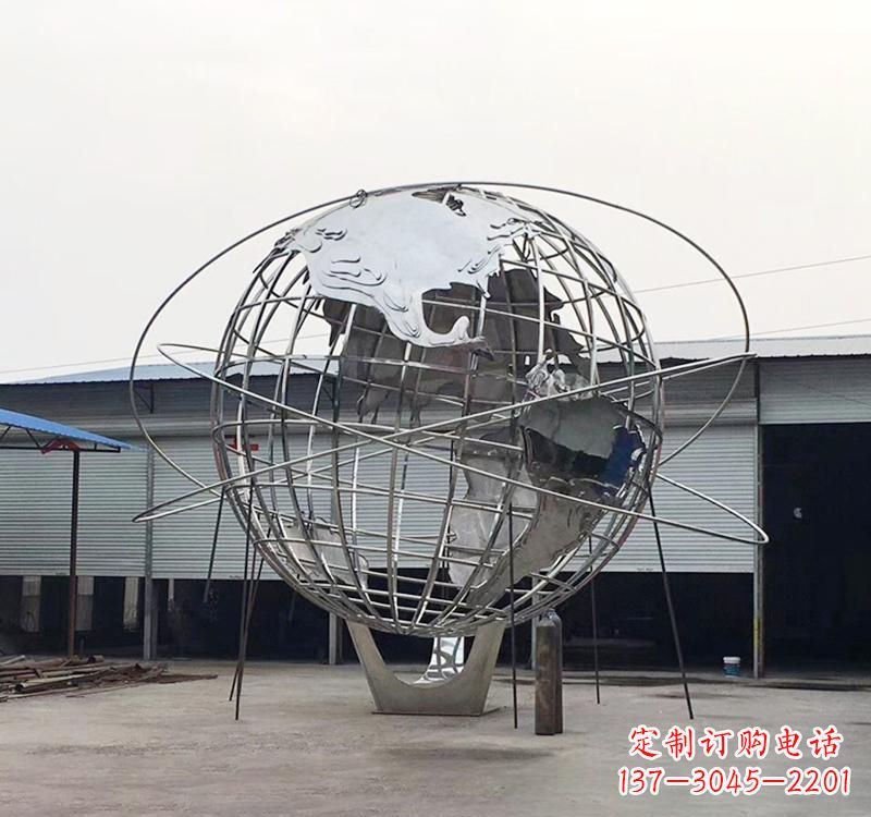 莆田不锈钢镂空地球雕塑