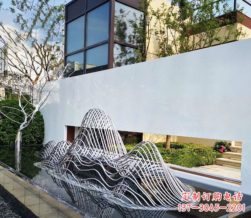 莆田不锈钢镂空假山雕塑1