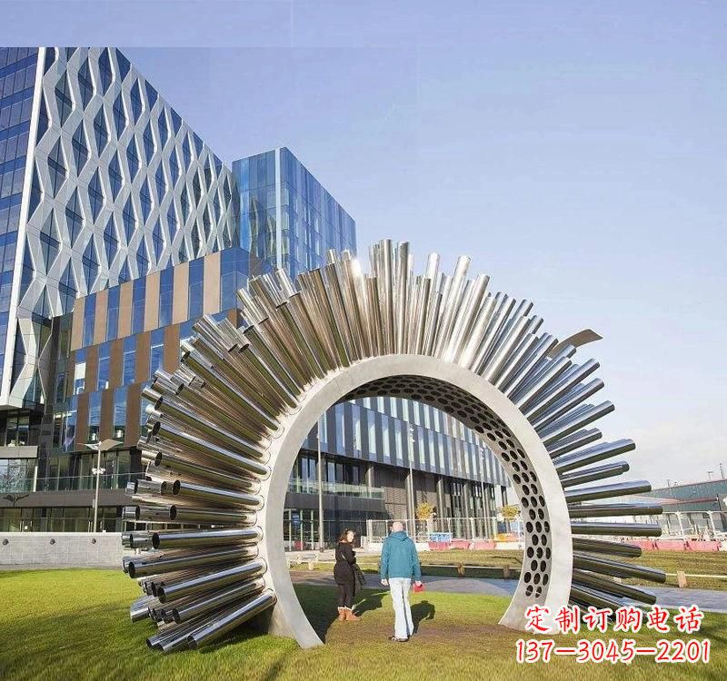 莆田不锈钢拱门雕塑高雅典雅的艺术