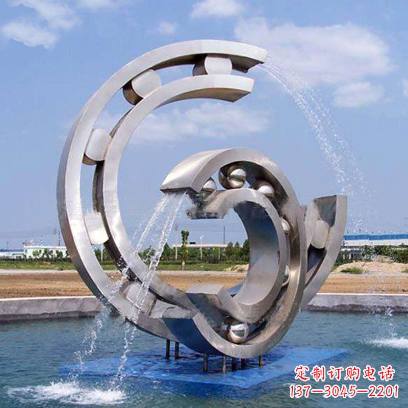 莆田不锈钢喷水雕塑点缀园林水景的美