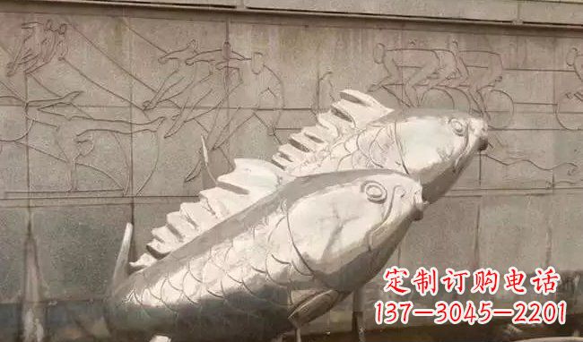 莆田不锈钢喷泉鱼雕塑