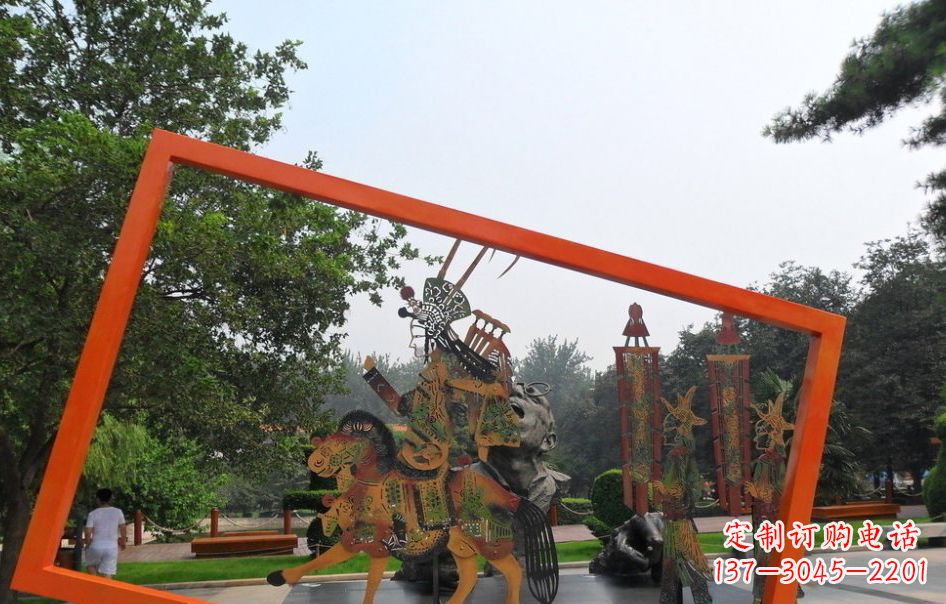 莆田传承皮影戏——不锈钢皮影戏雕塑