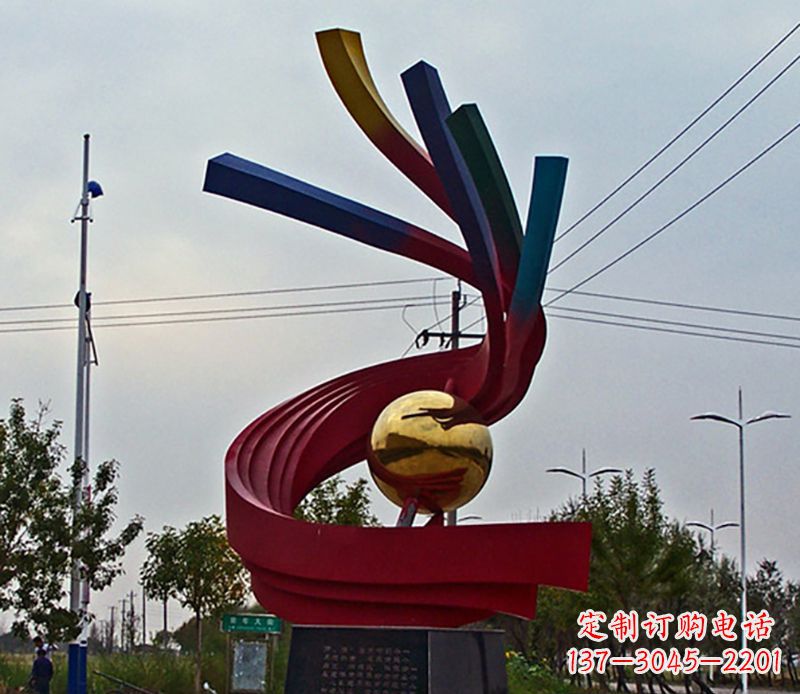 莆田不锈钢飘带广场景观