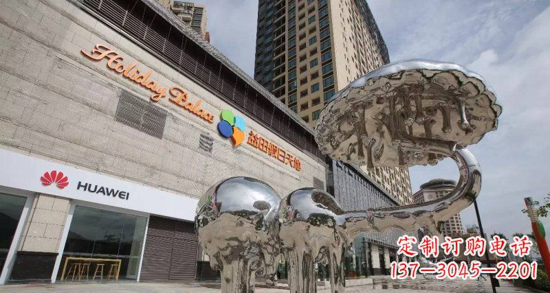 莆田不锈钢门前的大象雕塑