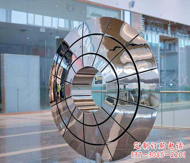 莆田不锈钢圆环雕塑——精美的艺术精品