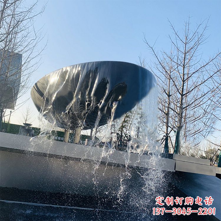 莆田不锈钢水钵瀑布喷泉雕塑艺术与美感的完美结合