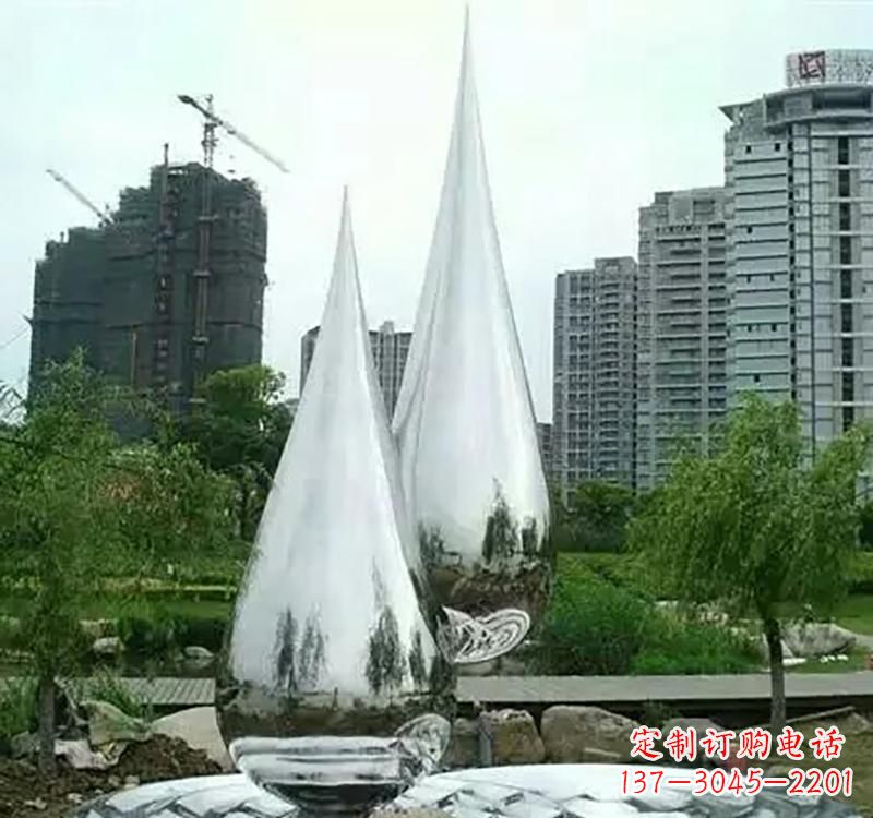 莆田不锈钢水滴拱门雕塑