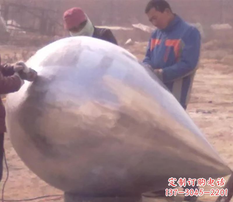 莆田不锈钢水滴雕塑精致美丽的艺术品