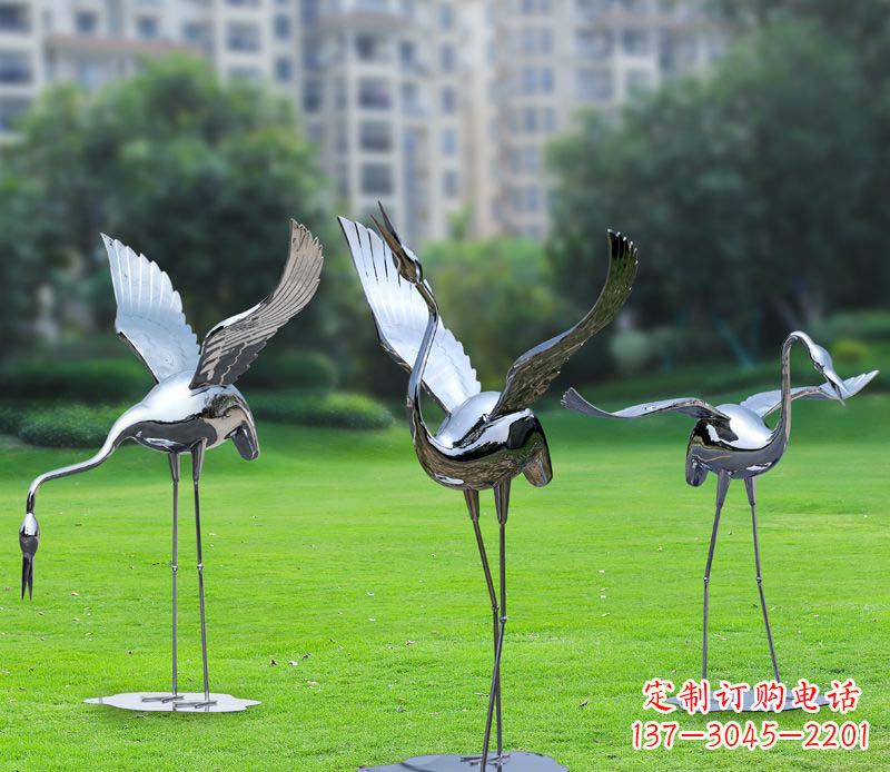 莆田不锈钢祥瑞仙鹤雕塑