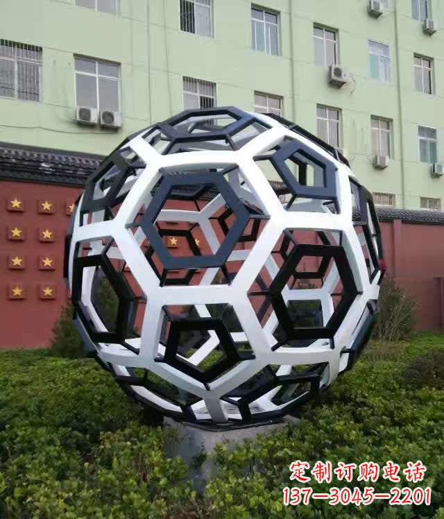 莆田不锈钢校园足球雕塑