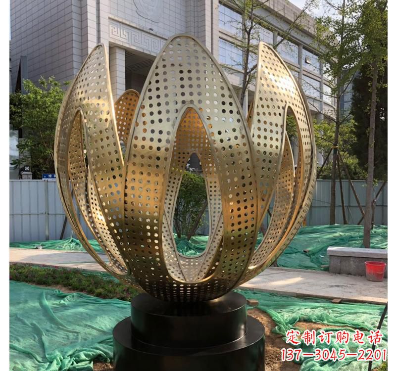莆田不锈钢拱门雕塑以艺术之美装点园林