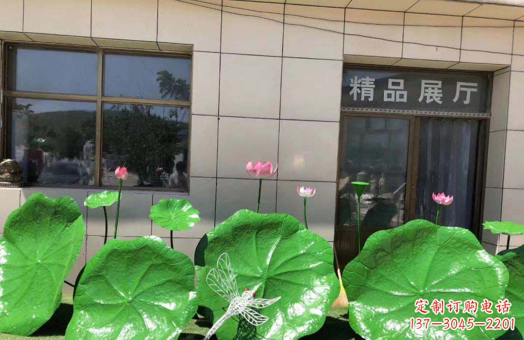 莆田不锈钢造型荷叶雕塑