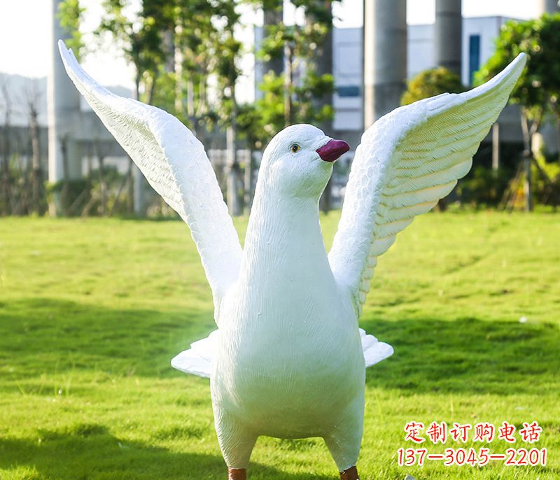 莆田和平鸽雕塑传递和平信息