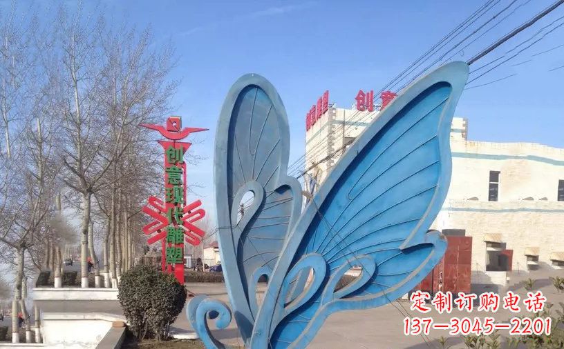 莆田抽象不锈钢蝴蝶雕塑把美丽永久定格