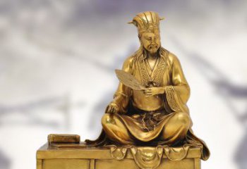 莆田纯铜诸葛亮雕塑象征中国智慧