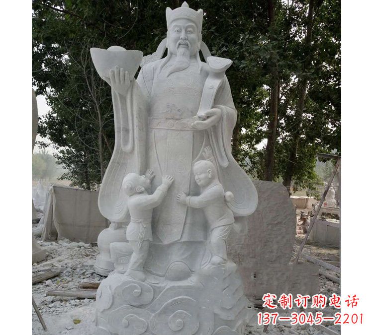莆田大理石财神雕塑——守护家庭繁荣