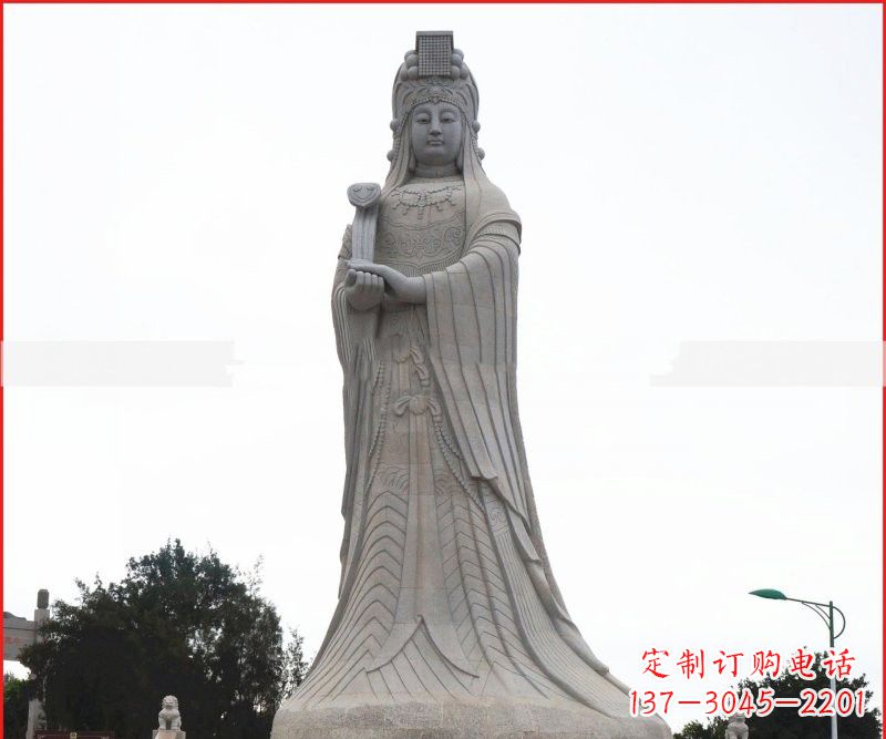 莆田大理石大型妈祖神像雕塑