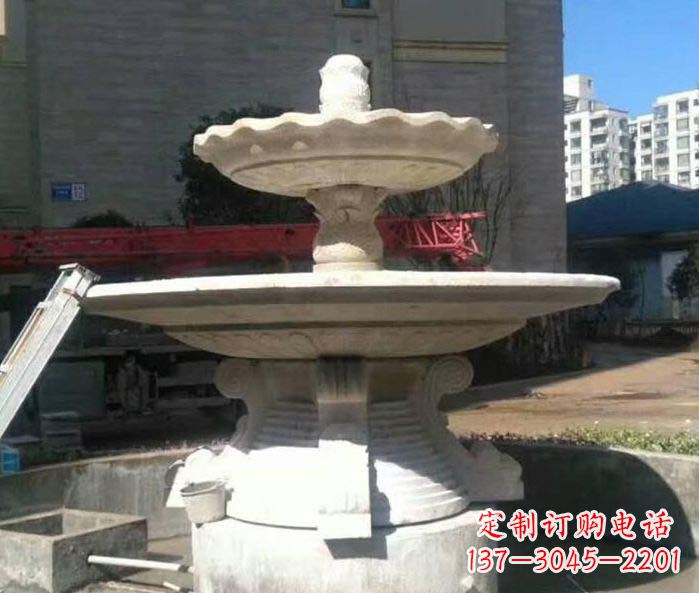 莆田大理石多层喷泉别墅景观石雕