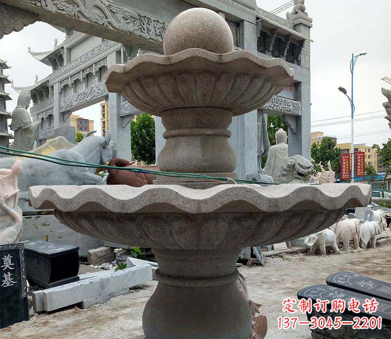 莆田大理石多层喷泉石雕 (3)