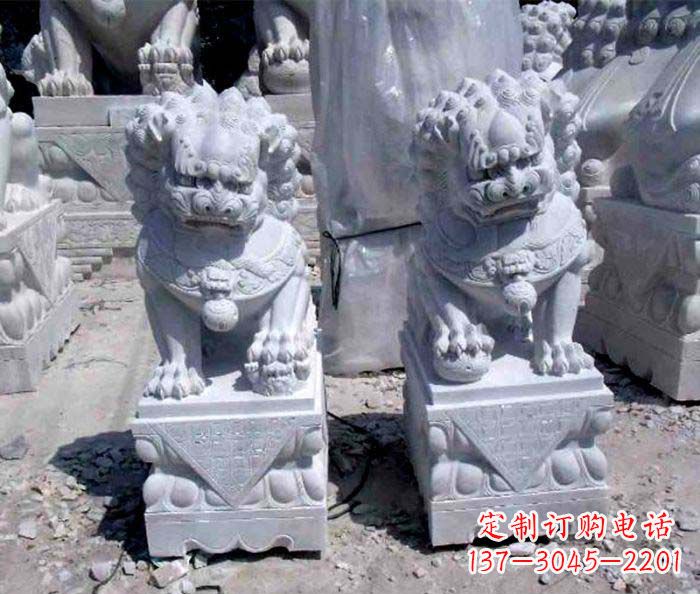 莆田大理石仿古石狮子